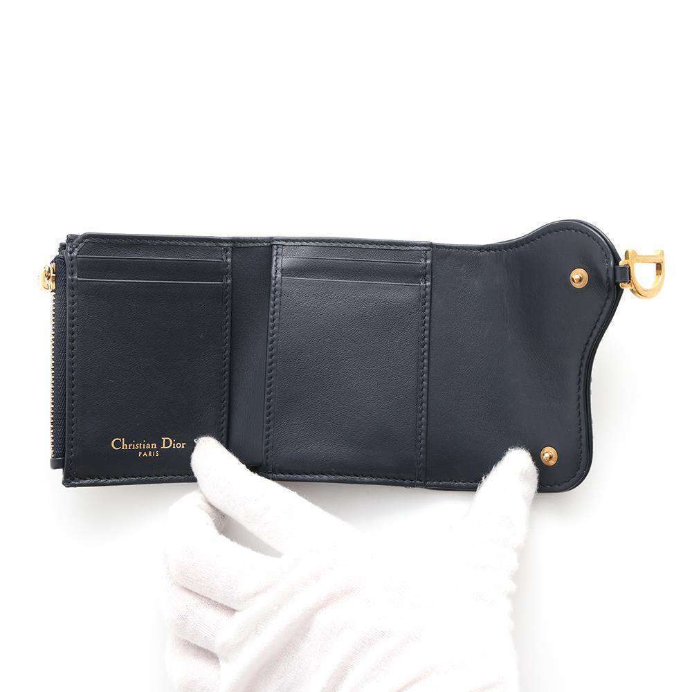 Christian Dior Tri fold Wallet Saddle Oblique Compact - Picture 4 of 12